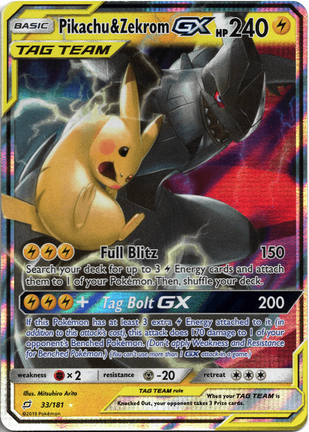 Pikachu & Zekrom GX - SM
